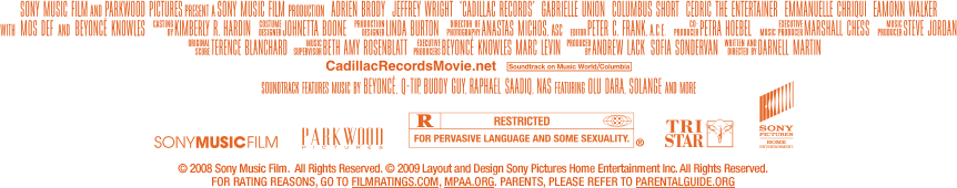 &copy; 2008 SONY MUSIC FILM. ALL RIGHTS RESERVED. &copy; 2009 LAYOUT AND DESIGN SONY PICTURES HOME ENTERTAINMENT INC. ALL RIGHTS RESERVED.